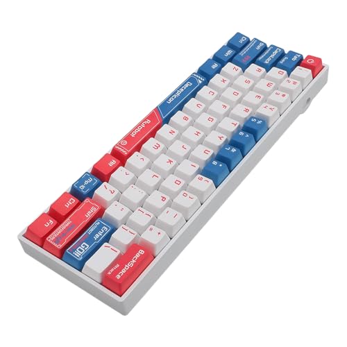 Clavier mécanique RGB 61 touches blanc sans fil avec interrupteur bleu
