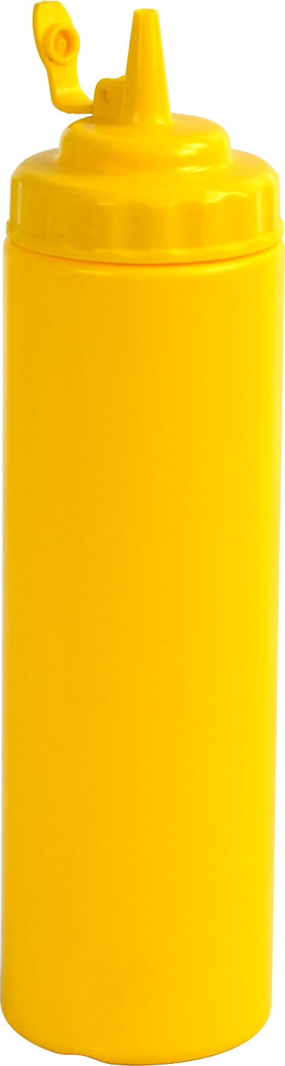 Catergold Plastic Squeezable Sauce Dispenser Coloured Squeeze Bottle 750ml (Yellow)
