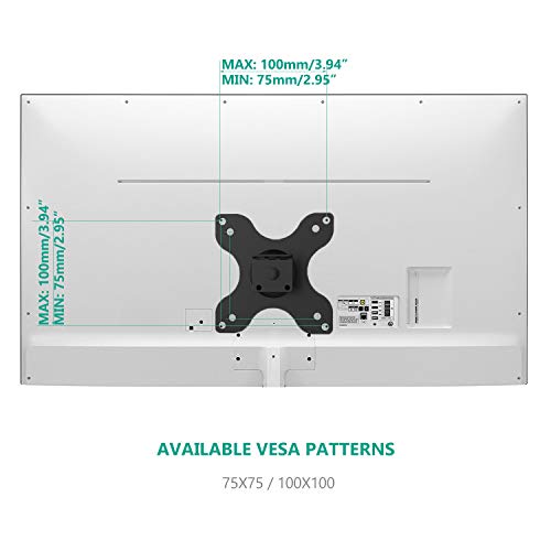 WALI TV Wall Mount Articulating LCD Monitor Full Motion 15 inch Extension Arm Tilt Swivel for Most 13 to 32 inch LED TV Flat Panel Screen with Mounting Holes up to 100x100mm (1330LM), Black - Image 4