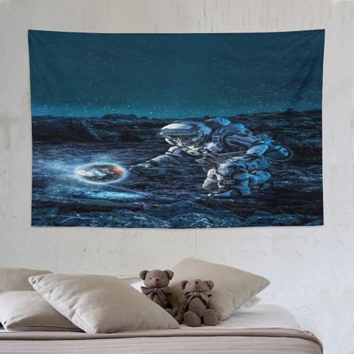 Tapisserie astronaute PAZZK grand tissu pour déco chambre et salon