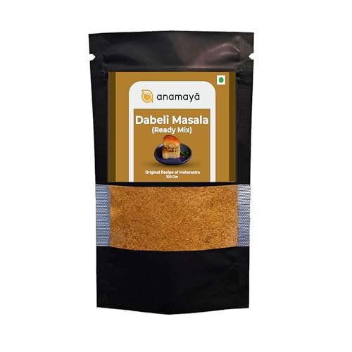Image of Anamaya Kutchi Dabeli Masala Powder 100g | Authentic Dabeli Masala Kutchi (Kacchi /Kachchhi) | Traditional Gujarati Street Food Spice Blend | Double Roti Masala | 100% Natural & Preservative Free