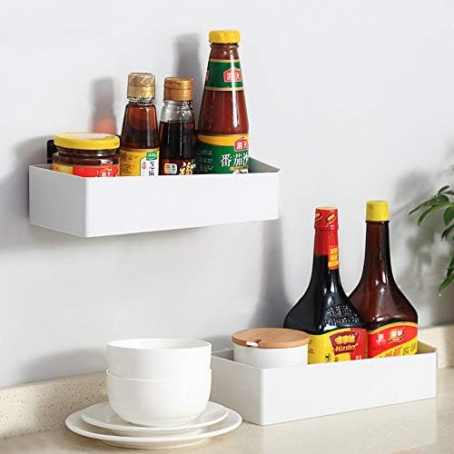 Cq acrylic Shower Caddy Corner Shelf Wall Mounted Self Adhesive Bathroom Organizer,White 2 Pcs