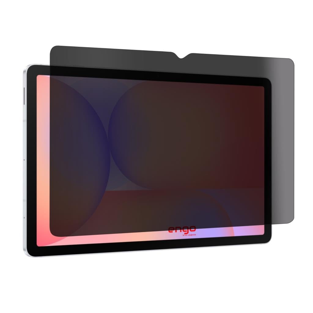 Engo Samsung Galaxy Tab S10 Lite 10.9 İnç İle Uyumlu Hayalet Ekran Koruyucu, Yandan Görünmeyen Anti-Spy Gizlilik (Privacy) Koruması, 9H Temperli Nano Kırılmaz Esnek Cam, Parlama Önleyici