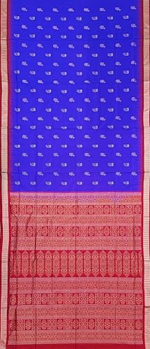 OdiKala royal blue sambalpuri silk saree – image 3