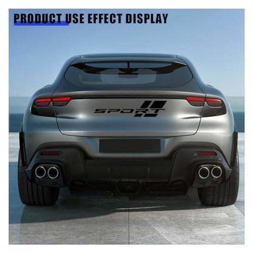 Image of 2PCS Car Sport Letter Logo Vinyl Decal, Exterior Accessories Fit for All Cars Side (Black&Black)