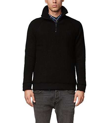 Bench Troyer Material Mix suéter, Negro (Black Beauty Bk11179), Medium para Hombre