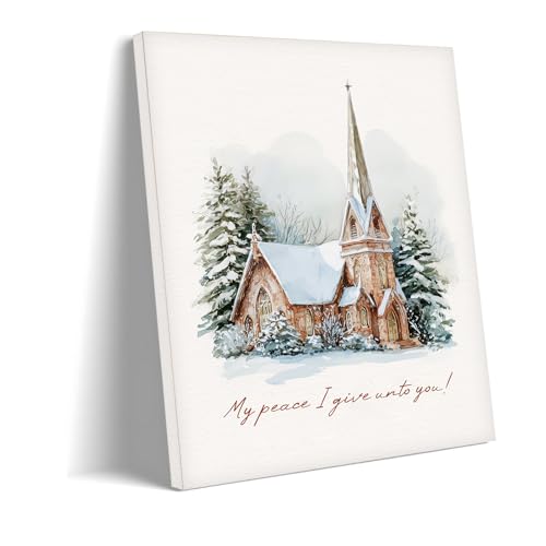 Toile village de Noël chrétien pour créer une ambiance paisible
