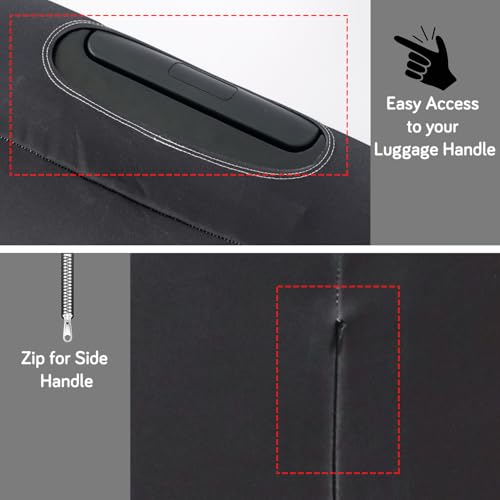 Image of HOKIPO Suitcase Covers for Trolley Suitcase, 220gsm Durable and Washable, Medium (21-22inch) - Flight Path (AR-6344-D17)