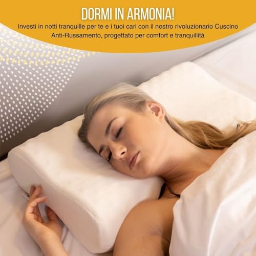 Inphysio® Cuscino Antirussamento, Cuscino Memory Foam, Cuscino Cervicale Ergonomico, Cuscino Ortopedico, Cuscino per Cervicali Dolenti, Antiacaro, Ipoallergenico, 57x36x11,5 cm - 5