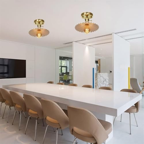 Plafonnier ZR98US en cuivre avec diffuseur céramique pour éclairage tamisé - 3
