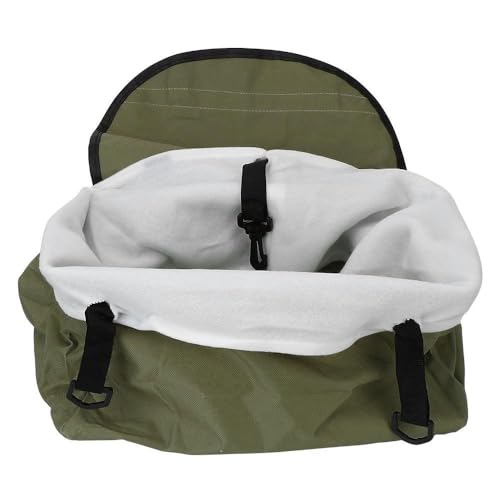 Assento de Carro para Pets, Cadeirinha de Transporte para Cães e Gatos, 35 x 25 x 19 cm, Verde e Beg