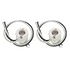E11 Mini-Candelabra Base Ceramic Lampholder,TWDRTDD Mini Can E-11 Base Porcelain Halogen Bulb Socket with 8 Wire Leads (2-Pack,SizeA)