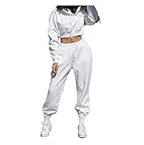 Lista de empaque: 1 * Sudadera corta + 1 * Pantalones sueltos;Lavar a mano o lavar a máquina, no usar lejía, lavar por separado de diferentes colores, colgar para secar, no lavar en seco.