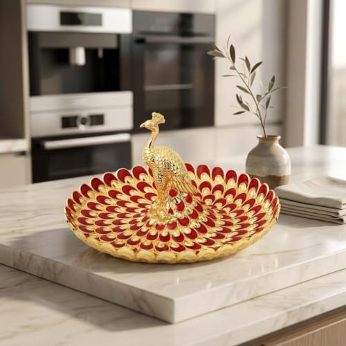 Centro de mesa de pavo real con base resistente y acabado antioxidante 7