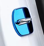 Couleur : bleu, noir, argent. Bling Accessories Coque de protection pour serrure de porte de voiture Cadillac ATS/XTS/CT6/XT4/XT5 (bleu, sans logo)