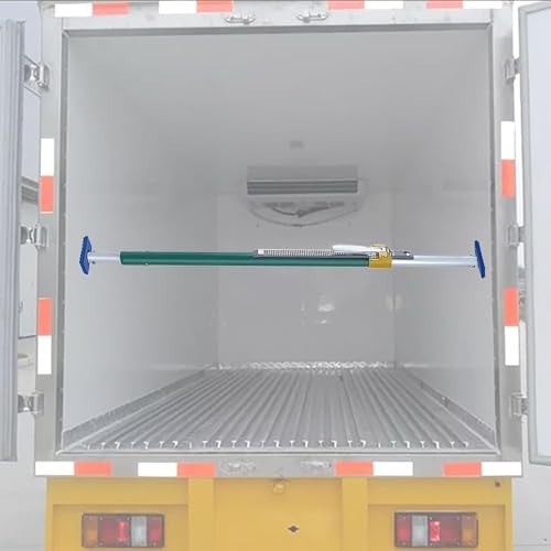 Ratcheting Cargo Bar with Non-Slip Pad & Spring Design - Universal Cargo Bar for Pickup Truck Bed - Adjustable Aluminum Truck Bed Bars to Stop Sliding - Suvs/Vans/Cars Use(Green 1pc,2.37~2.73)