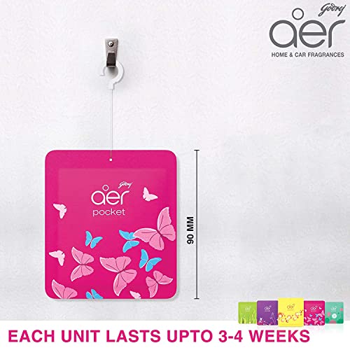 Godrej aer Power Pocket Bathroom Freshener – Berry Rush (10g) | Lasts up to 30 days | Germ Protection