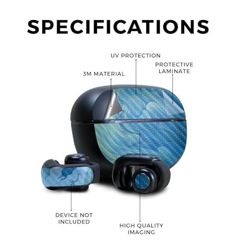 Image of Carbon Fiber Skin Compatible with Bose Ultra Open Earbuds - Visionary - Premium 3M Vinyl Protective Wrap Decal Cover - Easy to Apply | Crafted in The USA by MightySkins