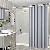 DEARARTBath Silbergrau Duschvorhang für Badezimmer, H180 x B200 cm (1er Pack) Dicken Tuch Duschvorhang Set mit Hooksm, Mehltau Resitant 100prozent Wasserdicht Maschine waschbar, Easy Clean Easy Care