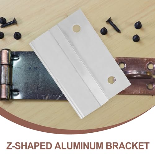 Image of HOMSFOU 4pcs Heavy Duty Brackets for Hanging Pictures Mirrors Frames and Artworks Easy Installation Wall Mounting Hardware for Home Decor