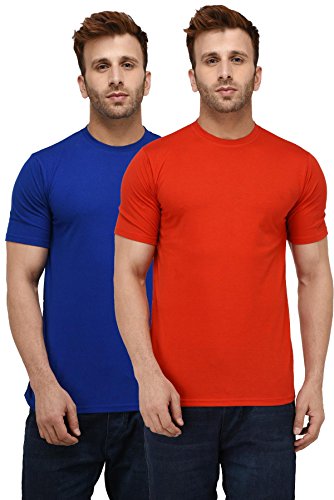 Image of London Hills Solid Cotton Blend Half Sleeve Regular Men Round Neck Tshirts | T Shirt For Man | Tshirt | Shirts Men | Tshirt For Man | T-shirt | T-shirts | Stylish | Gym Wear For Workout | MultiColored