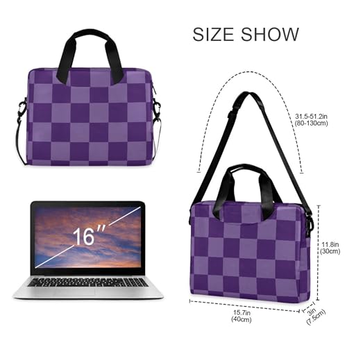 Maletín para Laptop ALAZA 13-15.6 pulgadas Morado Cuadrillé miniatura 4