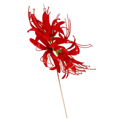Épingles à cheveux chinoises FRCOLOR avec fleurs rouges rétro pour coiffure traditionnelle