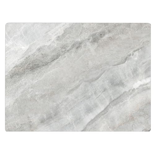 Gray Marble Kitchen Glass Cutting Board Ocean Decorative Gift Marbled Granite Stone Rock Gift For Her Mom Wife (Gray Marble)