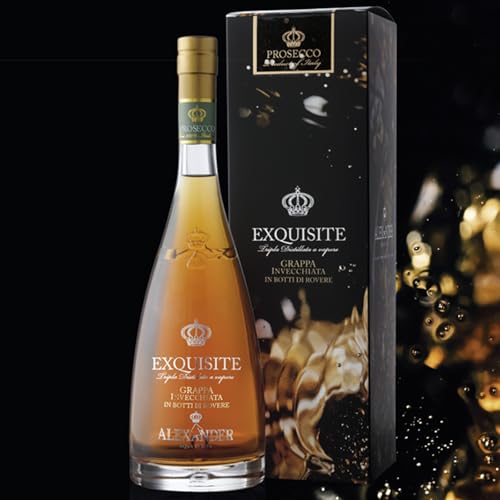 Alexander Exquisite Grappa Prosecco gereift in Eichenfässern 38% - 700ml