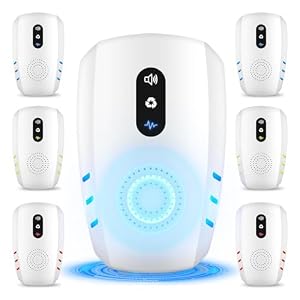 2026 Upgraded Ultrasonic Indoor Pest Repeller, 3-Mode Mouse Traps, 6 Pack