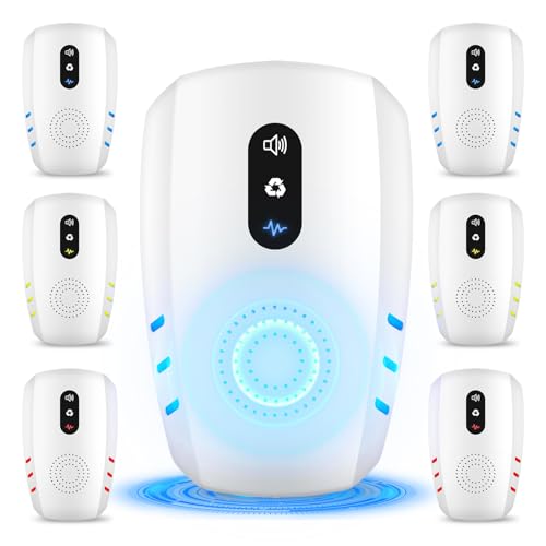 2026 Upgraded Ultrasonic Indoor Pest Repeller, 3-Mode Mouse Traps, 6 Pack