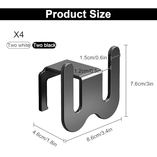 4 Stück Set Schuhhalter Wandmontage aus Aluminium - Space-Sparender Schuhorganizer für Tür & Wand - Schuhregal Hängend für Eingang, Flur, Wohnzimmer, Badezimmer - Moderner Schuhständer Platzsparend