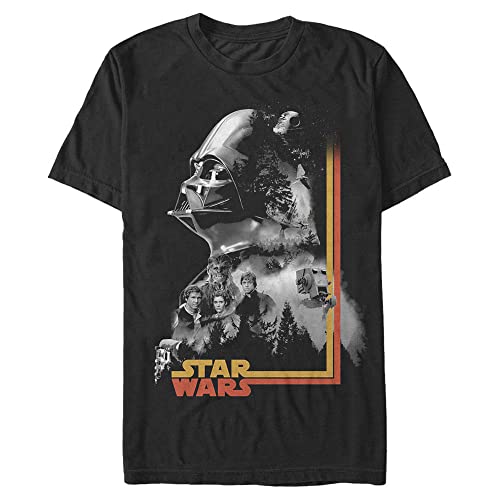 T-Shirt Homme Star Wars Vide : Haut en Coton Noir pour Fan de Saga Cine