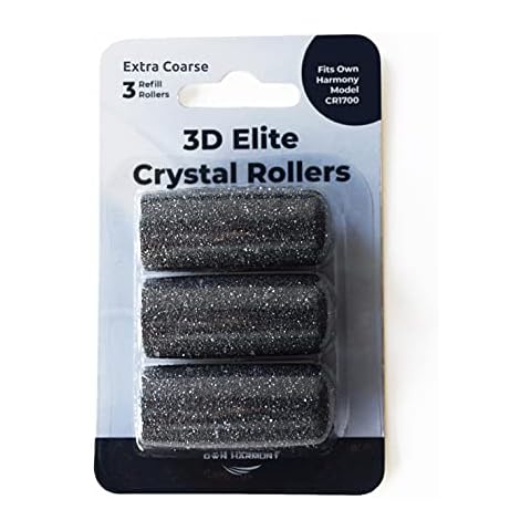 Extra Coarse Refill Rollers by Own Harmony - Best Fit for Electric Callus Remover CR1700: Professional Foot Care for Healthy Feet, Pedicure File Tools - Refills 3 Pack Replacement Roller Heads Cover