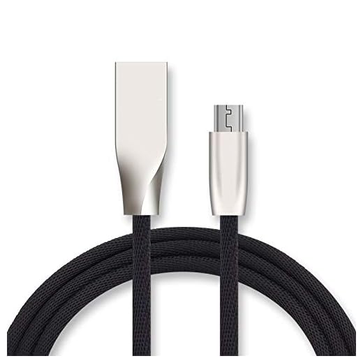 Micro USB-kabel för Samsung Galaxy Ace 4 Android smartphone laddare 1M snabbladdningskontakt (svart)