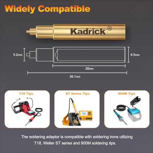 Image of Heat Set Insert Tool,Tips for Threaded inserts M2 M2.5 M3 M4 M5 M6, Soldering Iron Tips for 3D Printer Users,Compatible with 900M /T18 /FX-888D Irons- Press Tool for Plastic 3D Printer Components