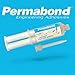 Permabond TA4611 Clear Adhesive for HDPE, PE, PP, Teflon, Nylon and Polyolefin Plastics, High Strength Structural Bonder for Metals & Plastics