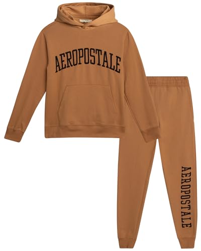 AEROPOSTALE Boys Sweatsuit Set - 2 Piece Pullover Fleece Hoodies and Boys Sweatpants Kids Youth Activewear Set (8-16)