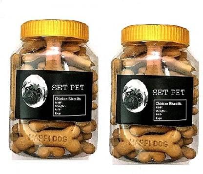 Set pet Oven Baked Real Chicken Biscuits for Dogs & Cats, Good Source of High Protein & Fiber Cookies for Bones & Teeth Health (400gm +400gm) Chicken Dog Treat (B09B5J2XJJ) Amazon Price History, Amazon Price Tracker