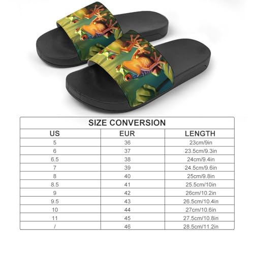 Frogs Standing on A Leaf House Sandals Non-Slip Bathroom Slippers Beach Summer Shoes for Men Women2
