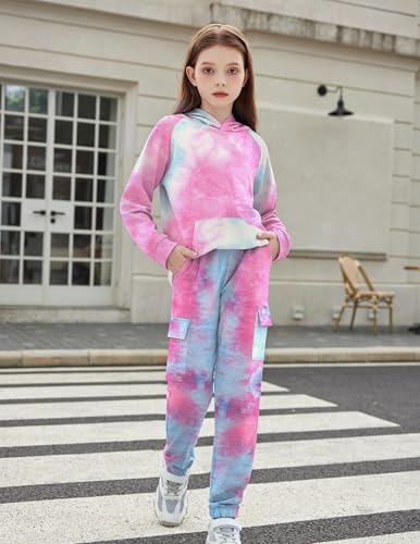 Image of Arshiner 2 Pieces Girls Outfits Fall Sweatsuits Sweatshirts and Sweatpants