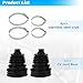 ACROPIX 2pcs CV Joint Boot with 4 Stainless Steel Clamps, Silicone Rubber Black CV Axle Boot Repair Kit Universal Constant Velocity Joint for Most Cars
