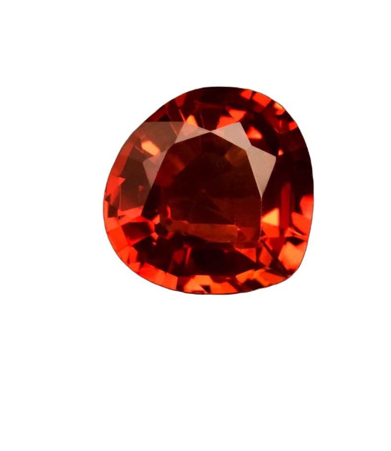 Saphir orange naturel en cœur, le cadeau idéal pour pendentif DIY