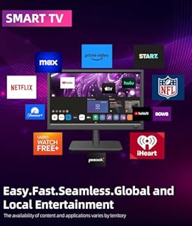 Feihe 15.6 Inch Small Smart TV HD 1080P LED, Flat Screen Smart Television with ATSC Tuner/HDMI/USB/AV for Kitchen, RV, Camper, Home & Bedroom or On-The-Go Entertainment