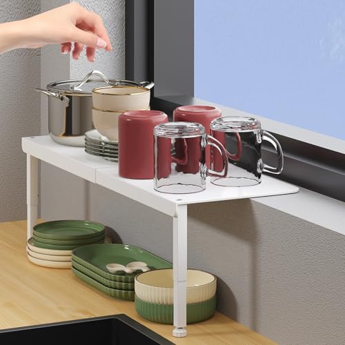 Rallonge D'appui de Fenêtre Rallonge Rebord Fenêtre Réglable Hauteur Largeur, Étagère Minimaliste Plantes Rebord Fenêtre, Idéale L'organisation Cuisine, Étagère Rebord(W38-66cm(15-26))