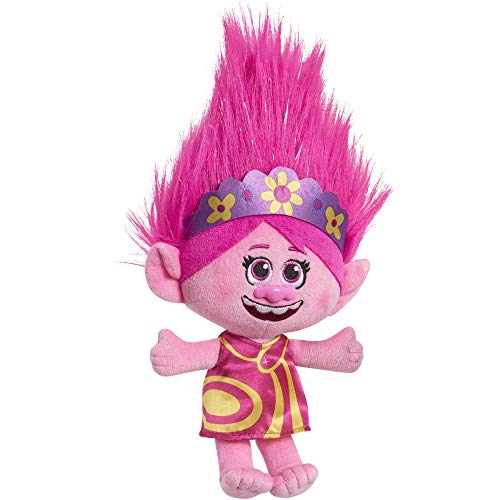 Trolls World Tour Dreamworks Festival Poppy Plush Doll 8" Tall Yellow Pink Dress Purple Headband Officially Licensed #TOP1