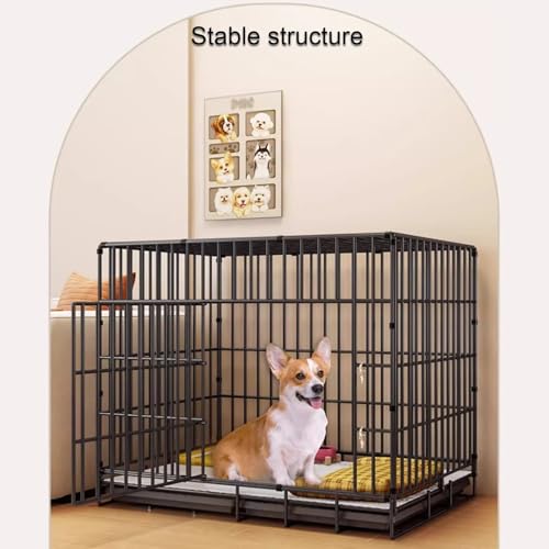 Welpenbox Indoor Haustier Laufstall Faltbarer Hundekäfig mit Tablett Stabiles Non- Wobble Design Home Kennel für Kleine Mittlere Große Hunde Ideal für Training und Sicherheit-4