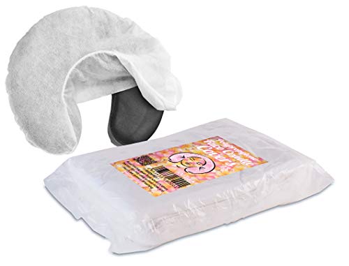 Dukal Pack of 100 Disposable Face Cradle Covers 13”. Soft, Durable and Light 100% Covers for Massage Tables. Vacuum packed. Professional Fitted Face Cradle Covers