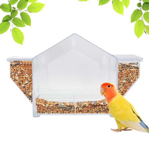 Birtern Comedero para pájaros al aire libre, comedero para pájaros al aire libre, casa de alimentación para pájaros para guacamayos, loros, gorriones, periquitos, periquitos, conures