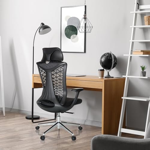 Chaise de bureau noire pour télétravail confortable et productif